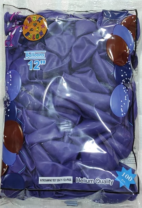 toptan hbk balon pastel mor(violet) 12 inç 100 lü